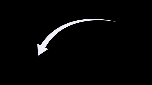 arrow down business graph icon animation. business chart concept. A neon down business graph icon displays a glowing, downward-sloping line or bar chart, symbolizing decline, loss, or negative trends.