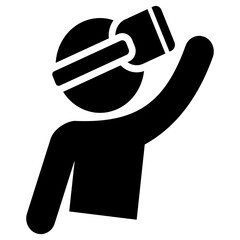 Metaverse technology concept. With VR virtual reality glasses on a black and white background.