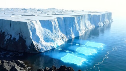 Glacier landscape art pattern