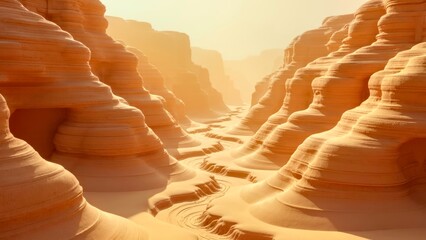 Desert landscape art patterns