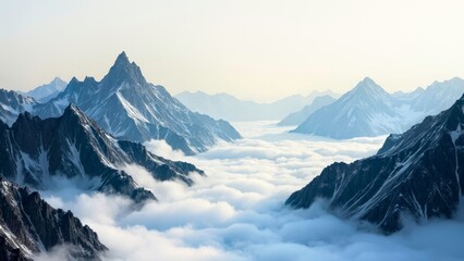 Mountain landscape art patterns