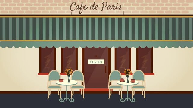 Charming Cafe de Paris with outdoor seating invites customers to relax