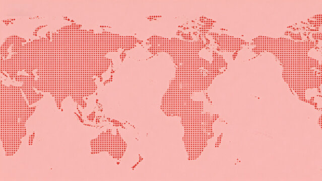 World map with dotted pattern