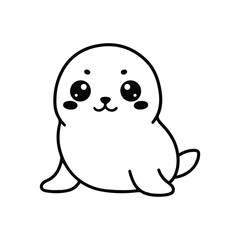 Seal Coloring Page for Kids Seal Coloring Page for Kids