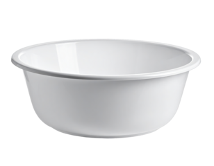 Simple white bowl with a smooth, rounded lip