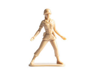 Plastic toy soldier with arms outstretched