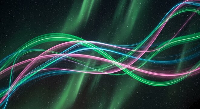 Abstract Neon Waves