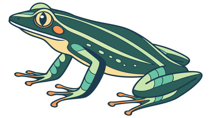 Frog Illustration: A striking illustration of a frog, perfect for various design projects.