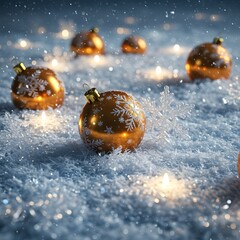 4K AI Generated Crystal Snowflake Christmas Ornaments – Frosty Winter Holiday Decoration