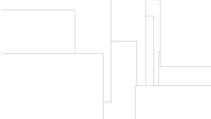 Minimalist abstract background with thin gray intersecting rectangular outlines forming a layered geometric pattern, creating a clean and modern digital design.
