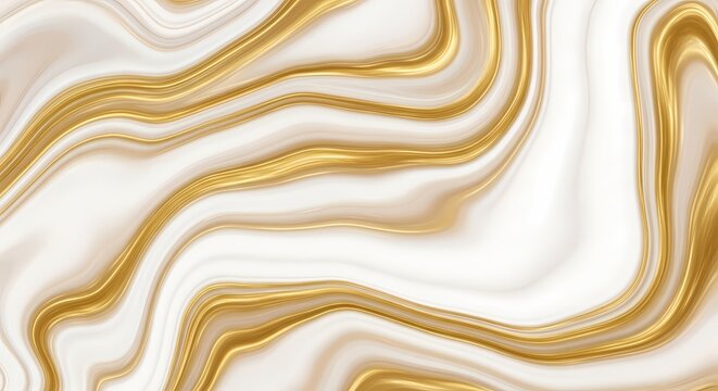 Golden Fluid Marble