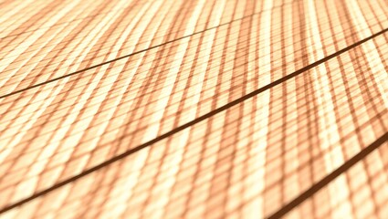 Wooden floor with shadows creating a beautiful pattern.