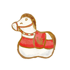 	馬の置物のイラスト