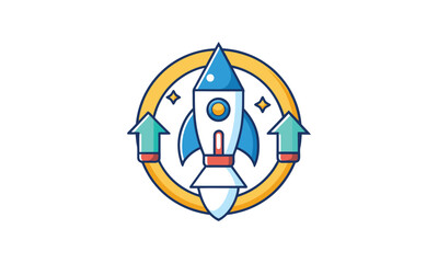 Rocket Startup Badge Design