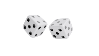 black dice isolated on white