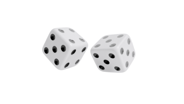 black dice isolated on white