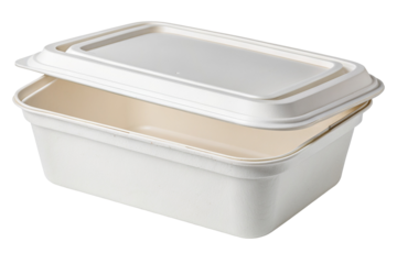 Disposable food container for takeaway meals and meal prep white packaging solution