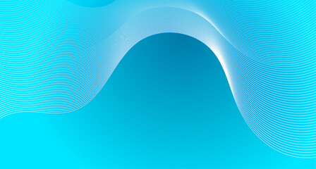 Blue white minimal wavy lines abstract futuristic tech background. Vector digital design