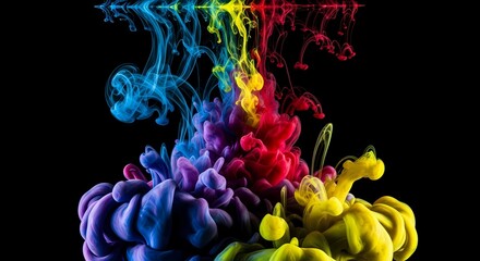 abstract colorful smoke