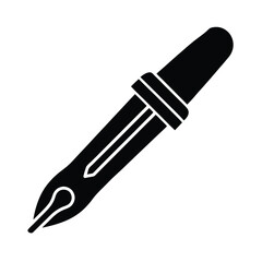 Calligraphy Pen Outline Vector Illustration