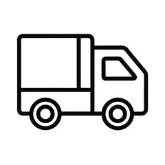 Delivery Truck Outline Vector Illustration