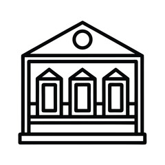 Gallery Wall Outline Vector Illustration