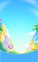 summer holiday background with beach and sea