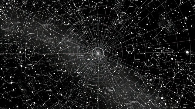 Celestial constellation map