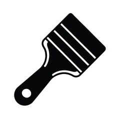 Paintbrush Outlined Icon Vector Illustration