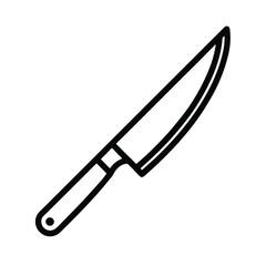 Paring Knife Outline Vector Illustration