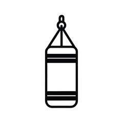 Punching Bag Outline Vector Illustration