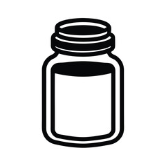 Spice Jar Outlined Icon Vector Illustration