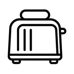 Toaster Outlined In Bold Vector Illustration