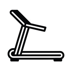 Treadmill Outlined Icon Vector Illustration