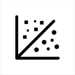 statistical model icons. simple solid vector