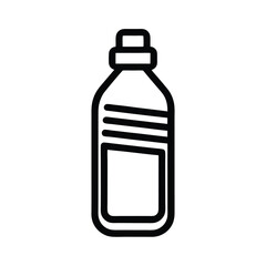 Water Bottle Outline Vector Illustration