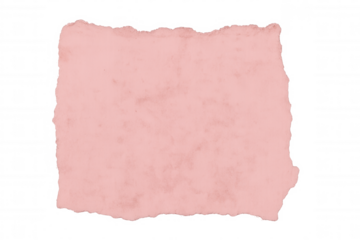Pink torn paper with distressed texture for scrapbooking and vintage design elements on a transparent background