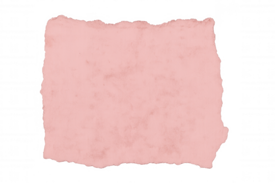Pink torn paper with distressed texture for scrapbooking and vintage design elements on a transparent background - Powered by Adobe
