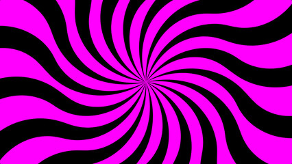 A magenta and black twist spiral burst background with swirling curved stripes