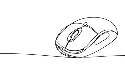Computer Mouse Single Line Drawing