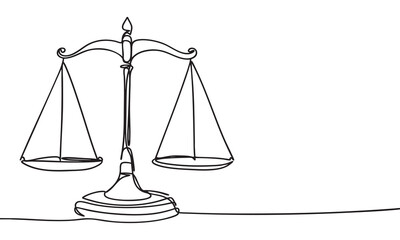 Balance Scales Line Art