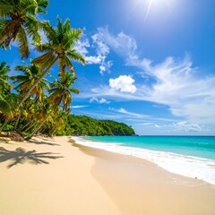 Obraz premium Tropical paradise beach view