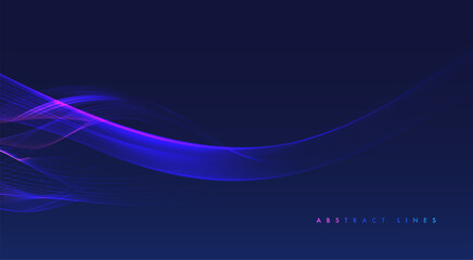 Abstract colored dynamic waves. Modern abstract cover. Colorful curve lines. Graphic concept for your design