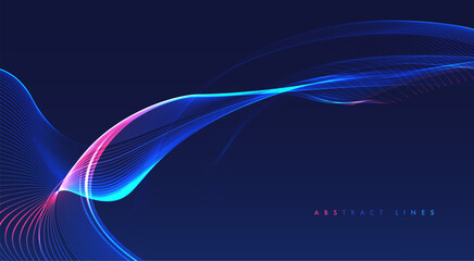 Abstract colored dynamic waves. Modern abstract cover. Colorful curve lines. Graphic concept for your design