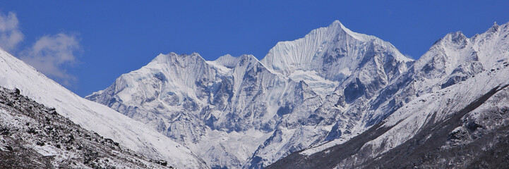 High mountain Gangchampo, Langtang Valley Nepal.