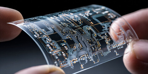 Flexible Circuit Board Tech Held in Hand
