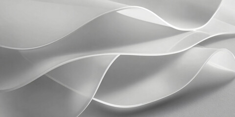Obraz premium Abstract White Wavy Plastic Sheets