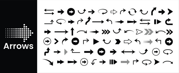 Arrows Vector Set – Glowing Direction and UI Icons