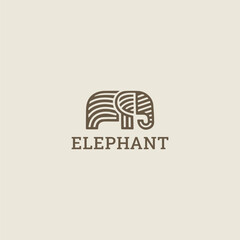 Elephant logo vector icon illustration