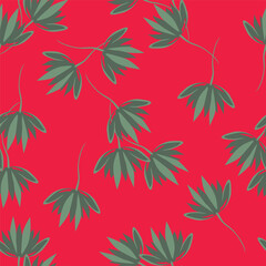 seamless background with leaves